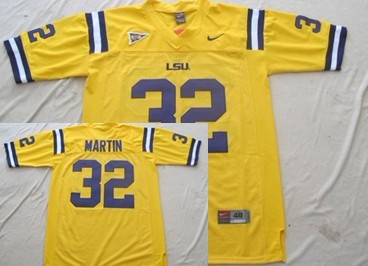 LSU Tigers #32 Martin Yellow Jerseys